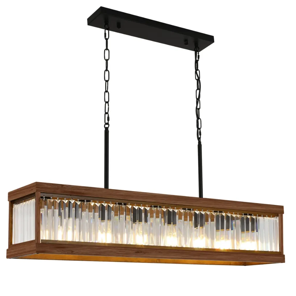 Vintage crystal island lamp 